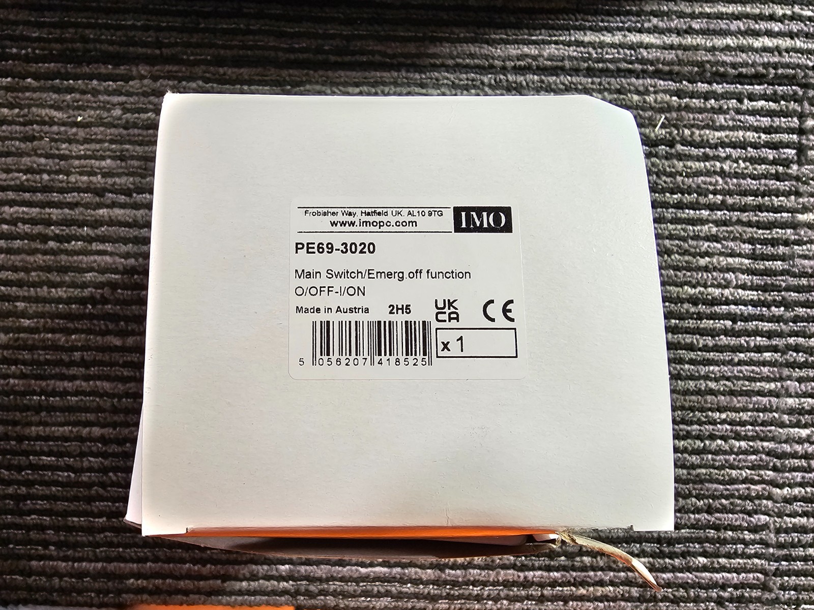 IMO PE69-3020 20A 3 Pole Enclosed Isolator IP66 Plastic Enclosure Red/Yellow