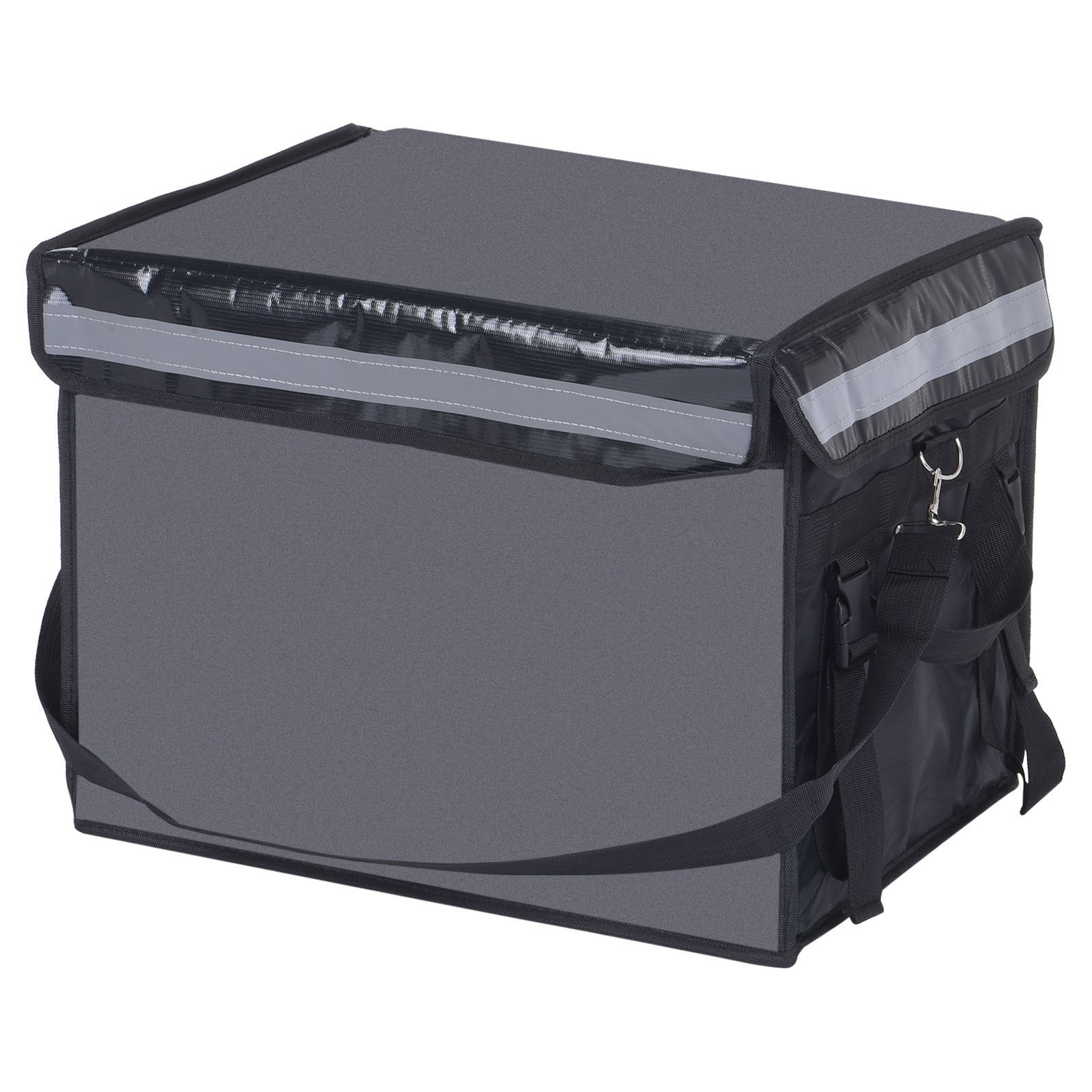 62L XXXL Insulated Food Grocery Bag w Divider Catering Thermal Bag Black