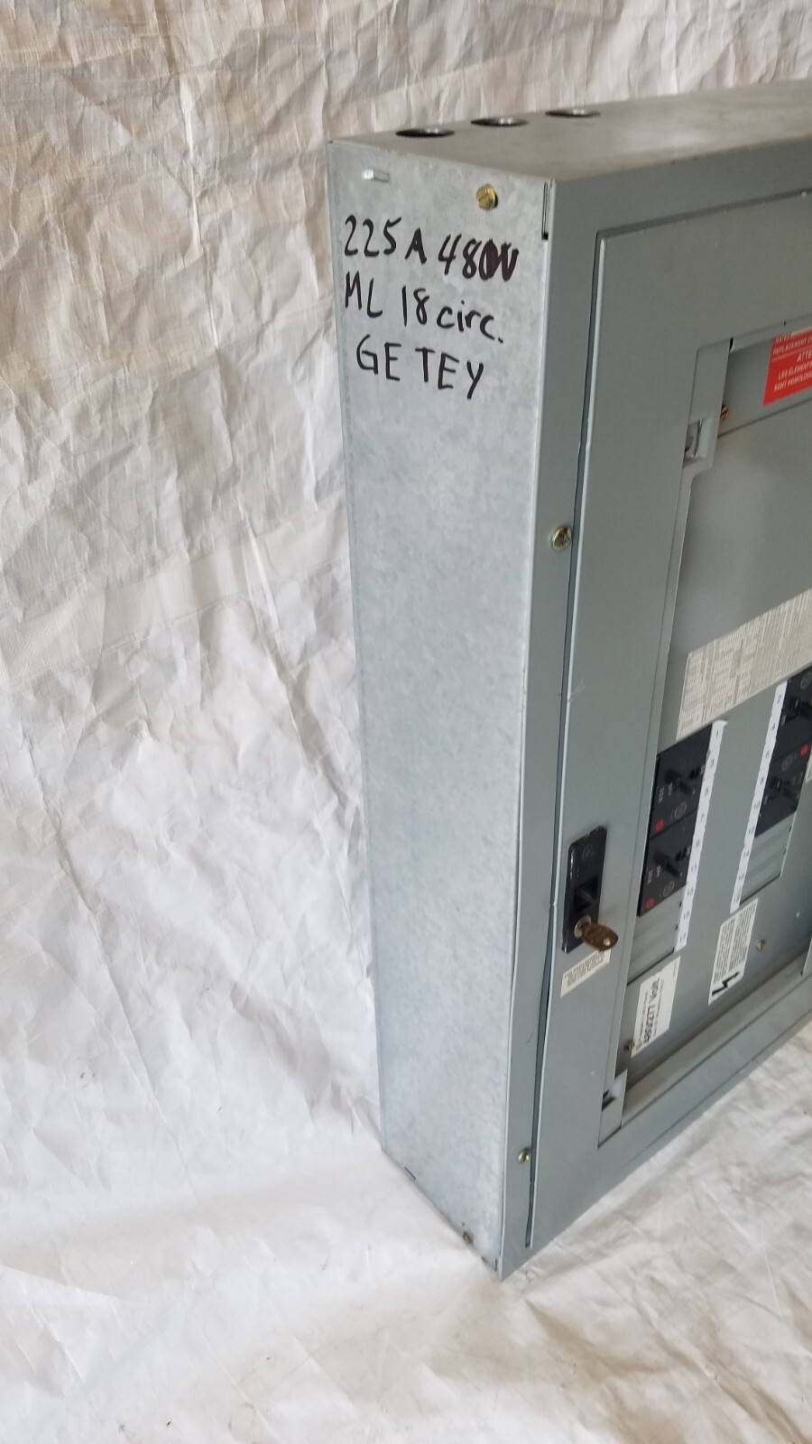 AEU3182RCX GE 225 Amp 480Y/277V 3Ø 4W 18ct. N1 Main Lug Panel w/ 4 TEY Breakers