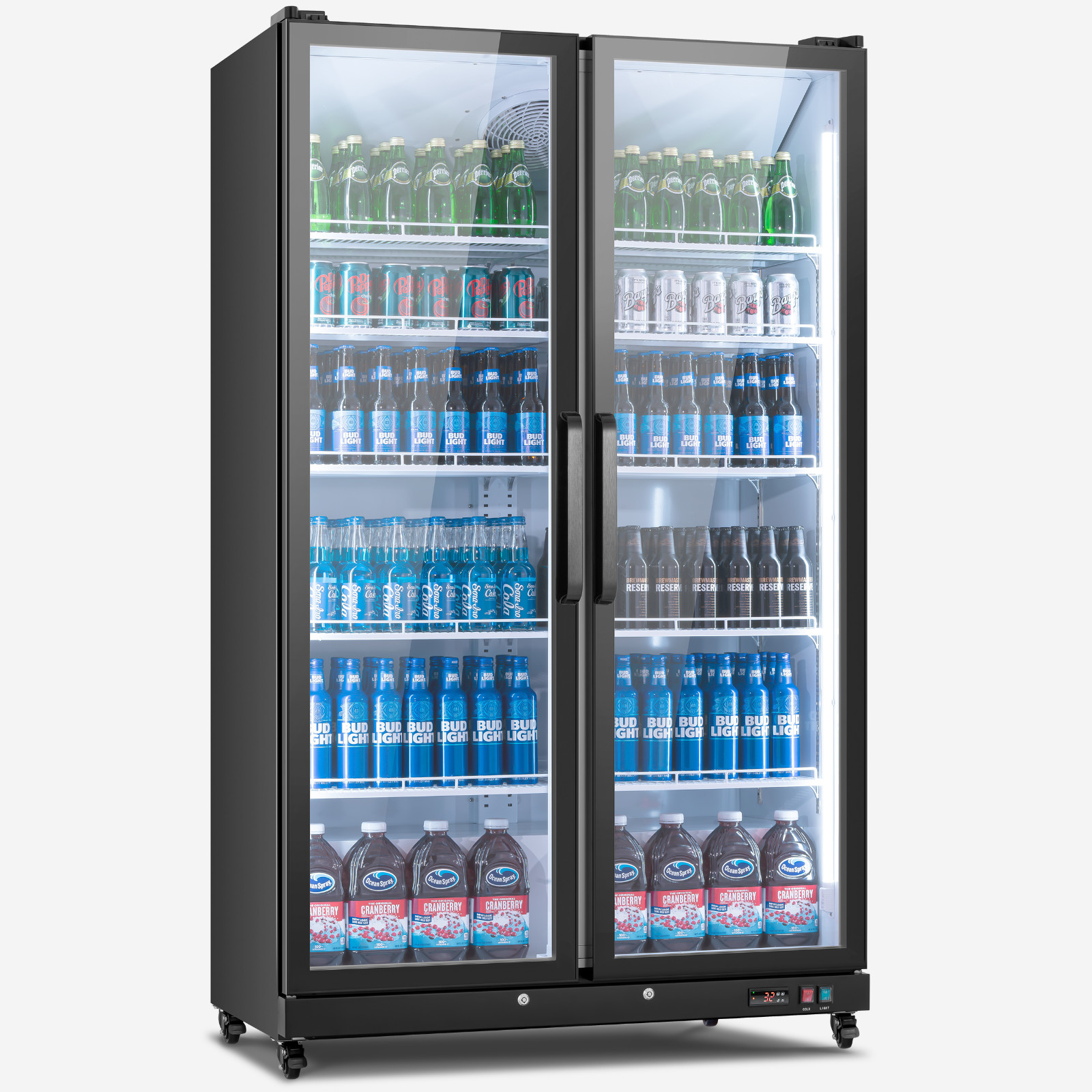 Yeego Glass Doors Commercial Merchandiser Beverage Refrigerator 27.12 Cu.ft