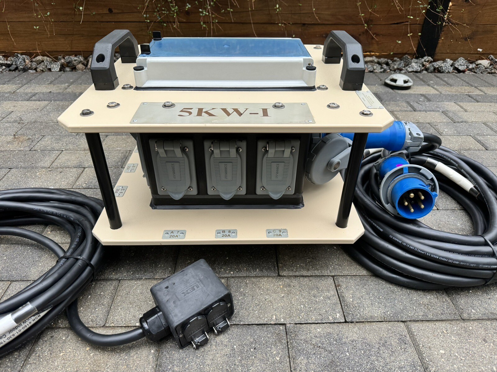 LEX DB-30NA-AQQ-S3 5kw 30amp Power Distribution Box w/ Two 50’ 10 AWG Cables