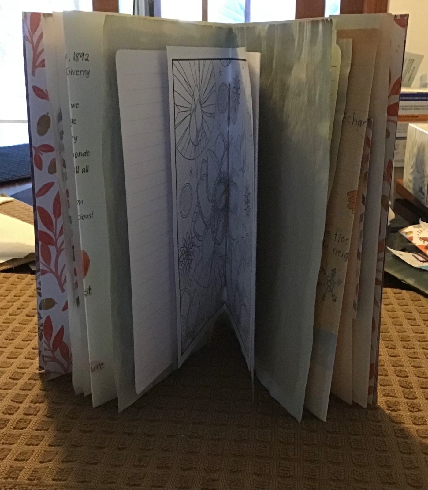 Handmade Junk Journal Naked Junk Journal 9” x 6” Mushroom Print Card Stock Cover