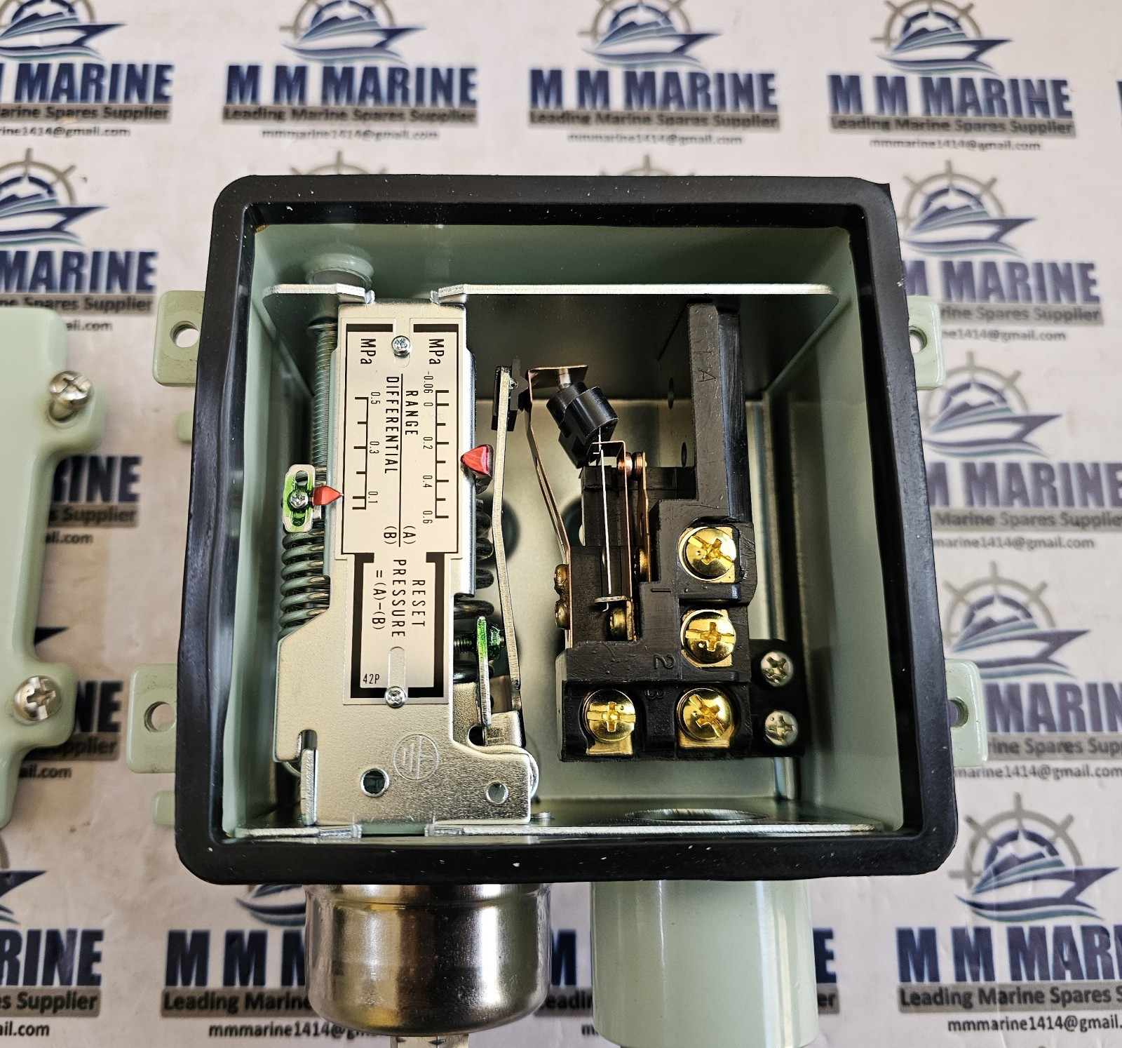 SAGINOMIYA SPS-H206W, PRESSURE SWITCH, -0.06~0.6MPa, 0.05~0.5MPa, MP: 1.5MPa