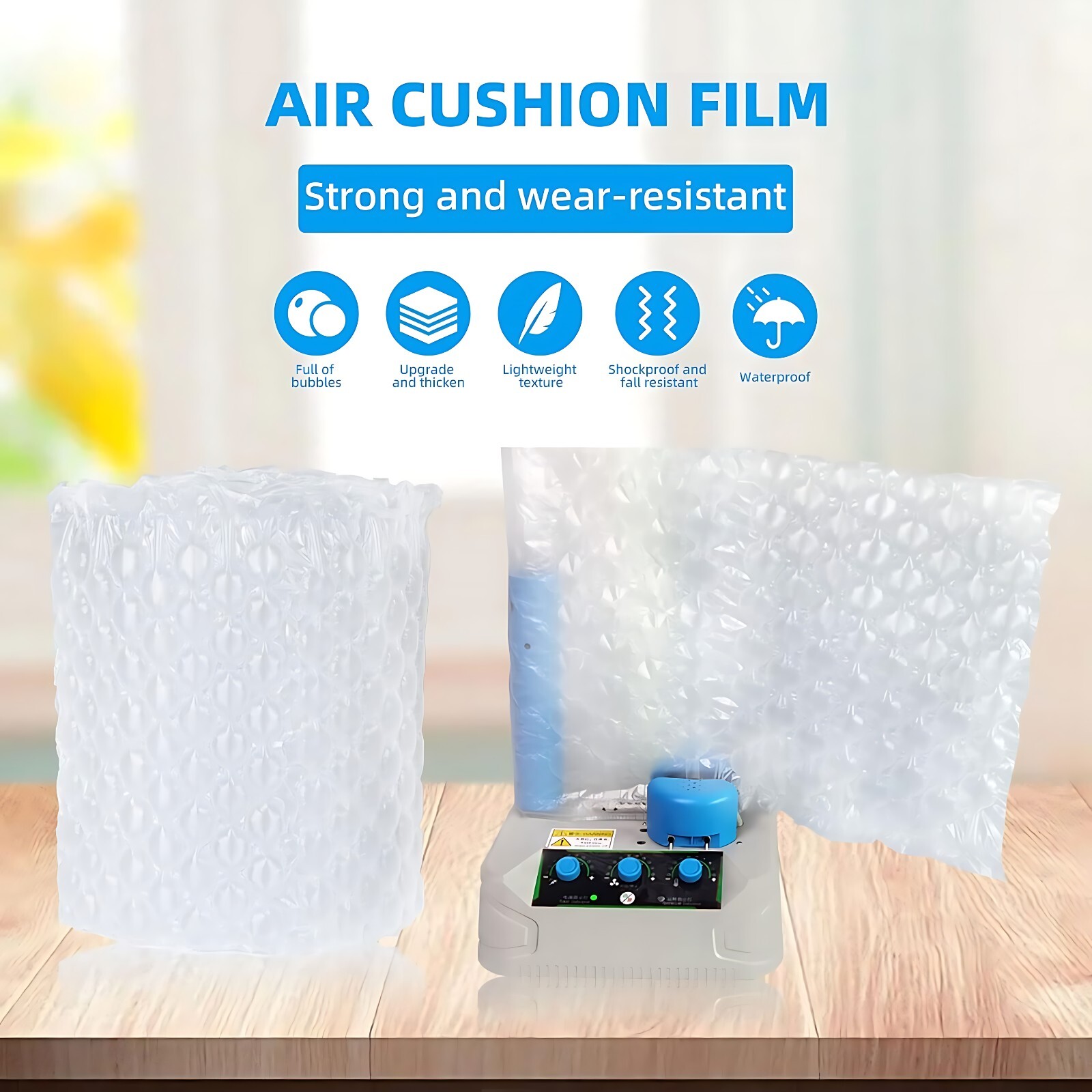 Bubble Protector Wrap 16 x 13 inch, 985 ft Air Cushion Roll Pillow Bags Film