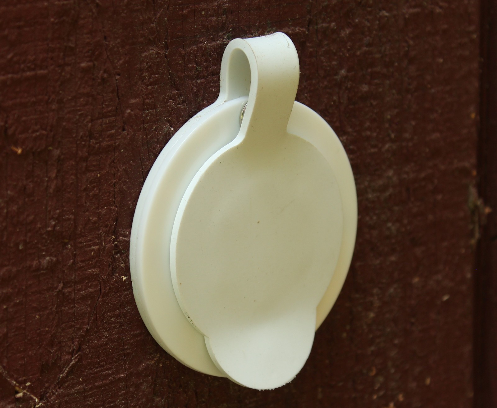 White Rubber Waterproof Flip Cover Flanged Power Inlet 1.73″ Cap Marine RV Boat