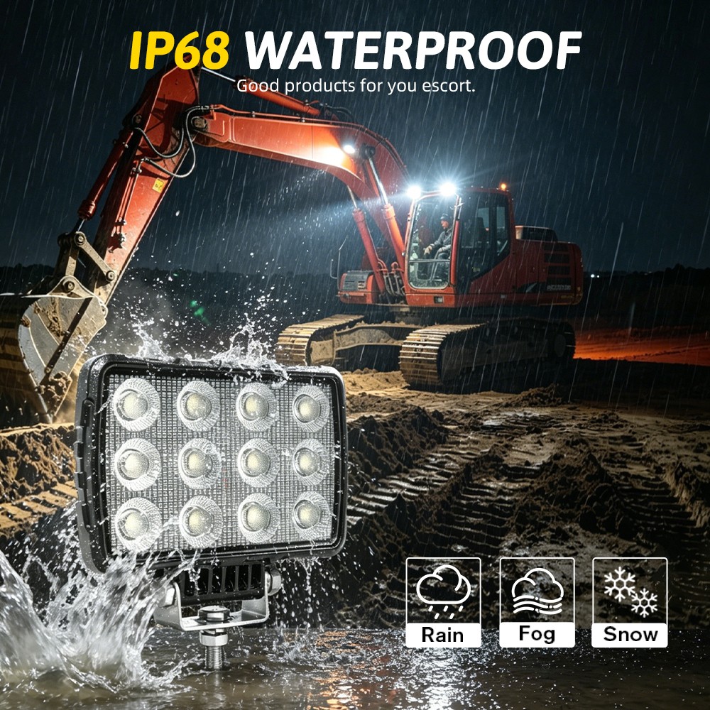 2x Powerful New 6X4 LED Work Light For Truck Flood Light 12V 24V Tractor lights