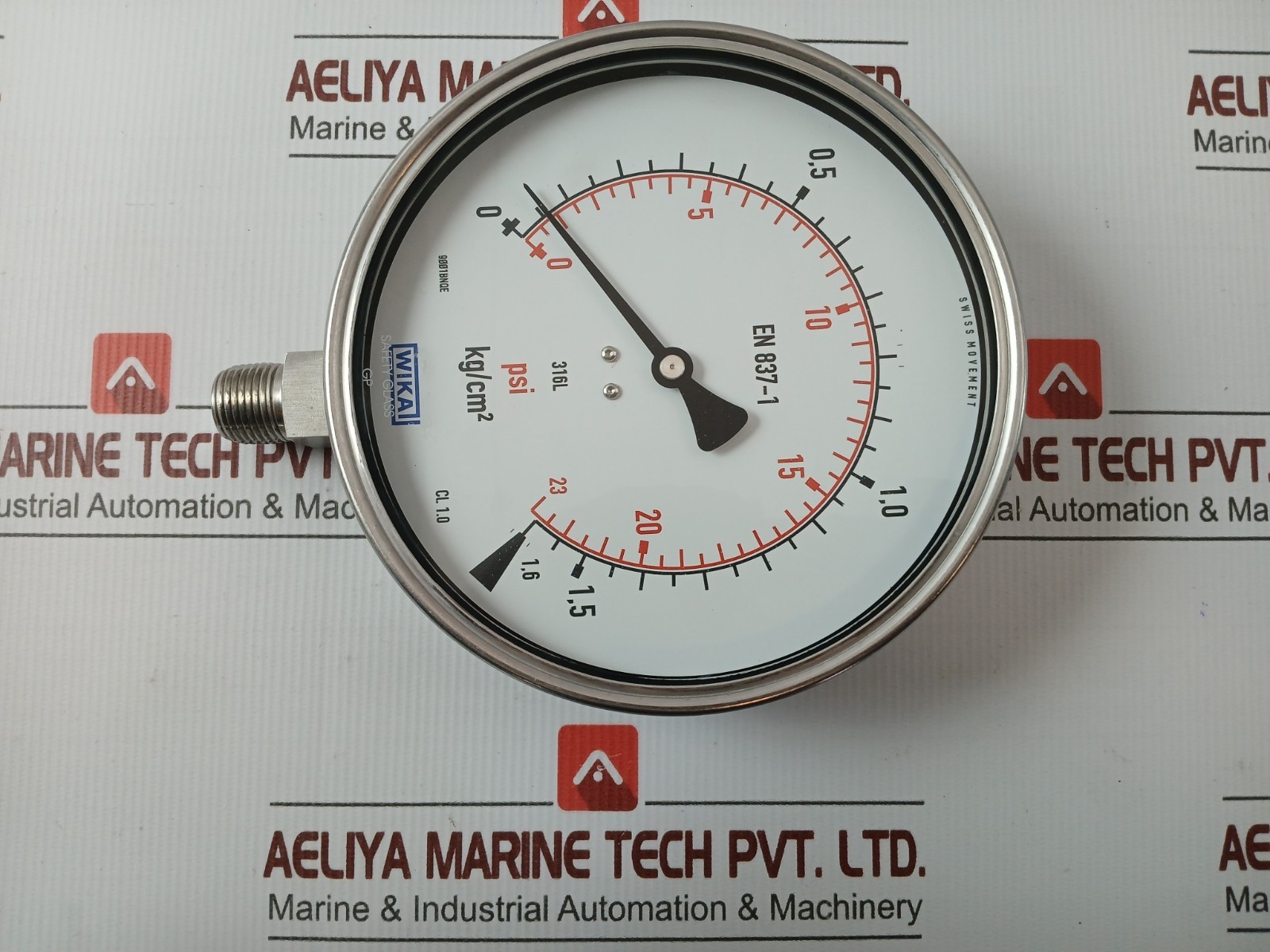 WIKA 232.50.160 Pressure Gauge 0-23PSI-1.6 KG/CM²