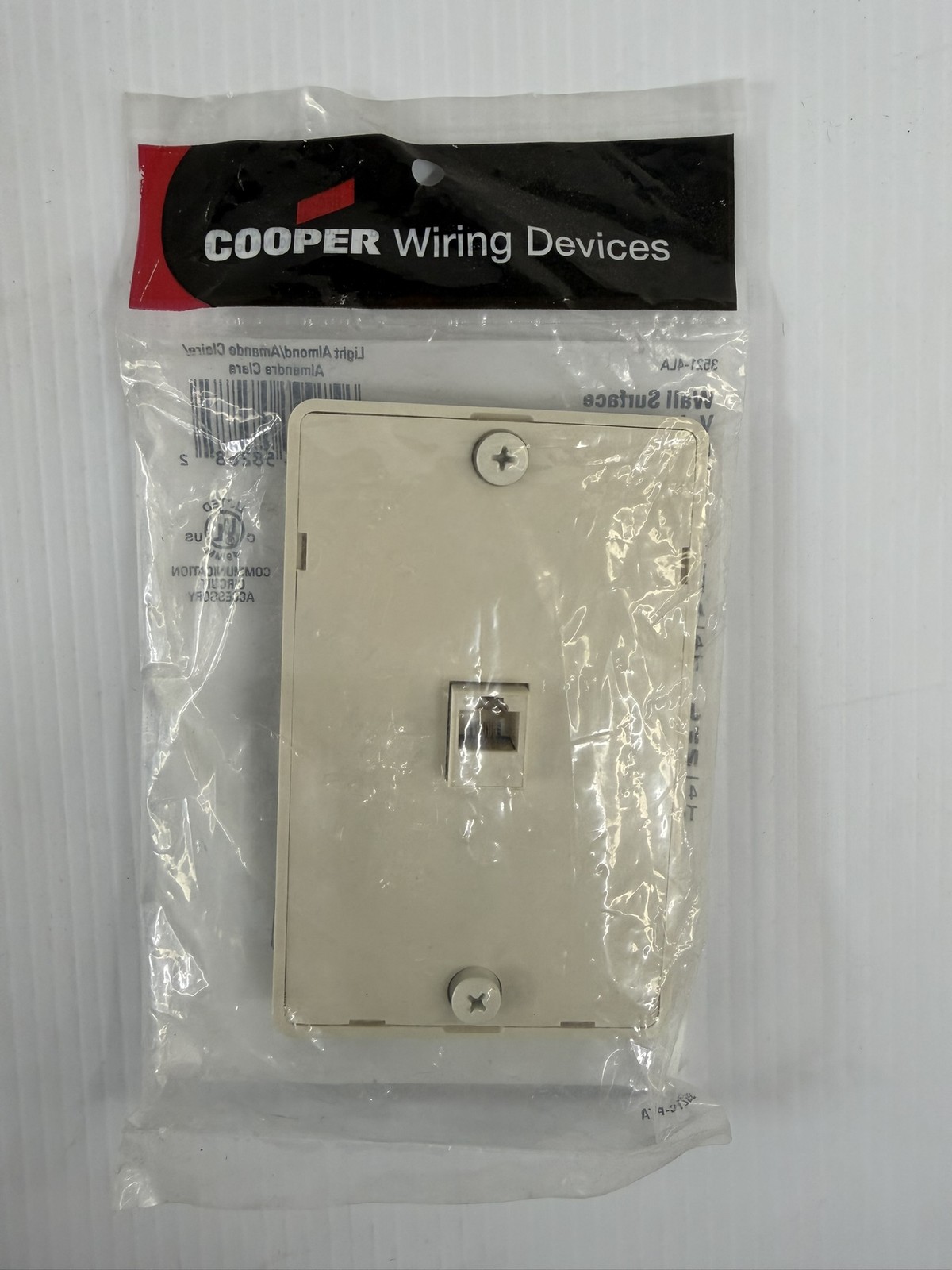 Cooper Wiring Wall Surface Voice/Data Modular Jack 3521-4LA Lot of 10