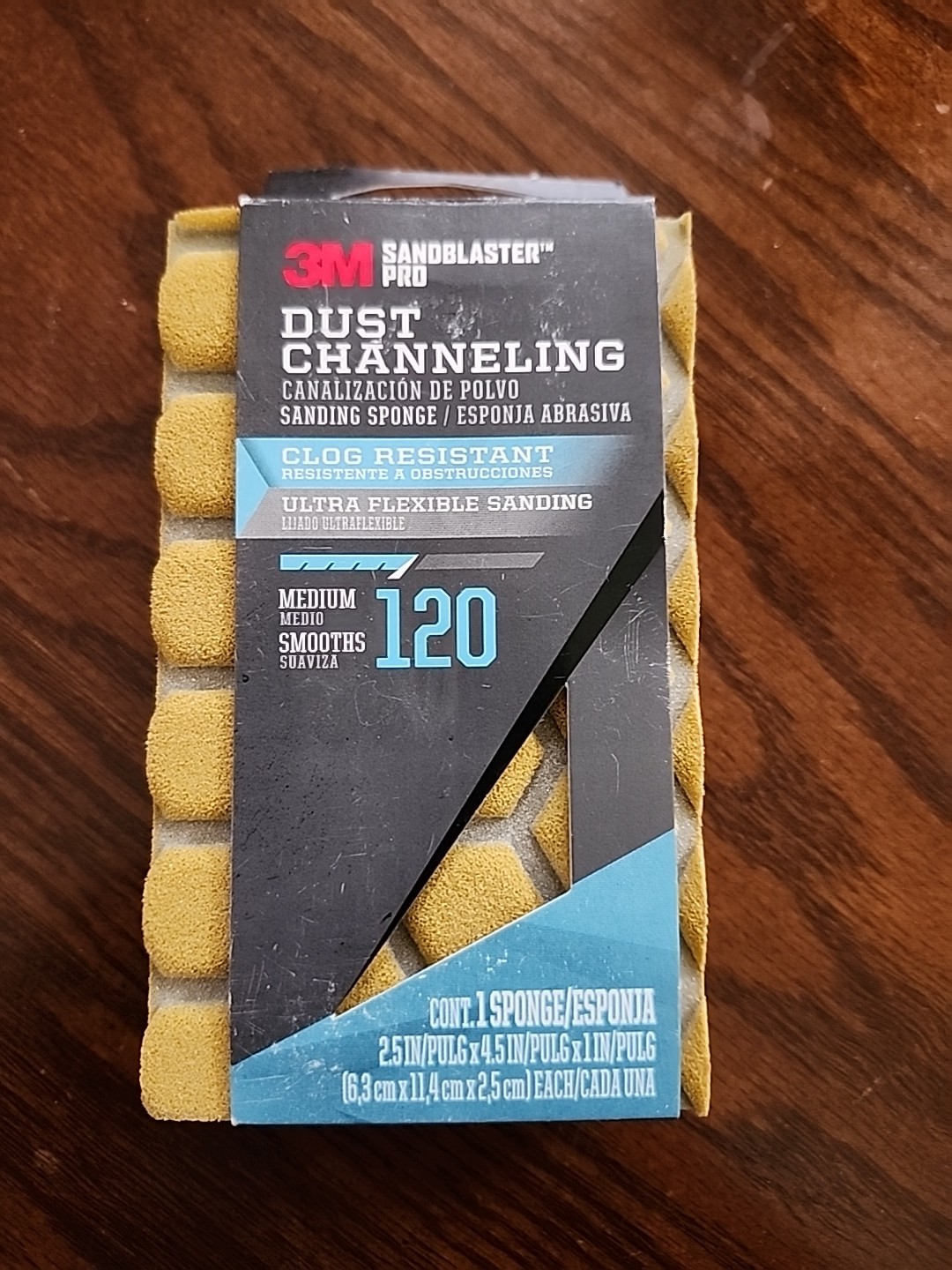 3M Sandblaster™ Pro, Dust Channeling And Clog Resistant 120 Medium Sponge