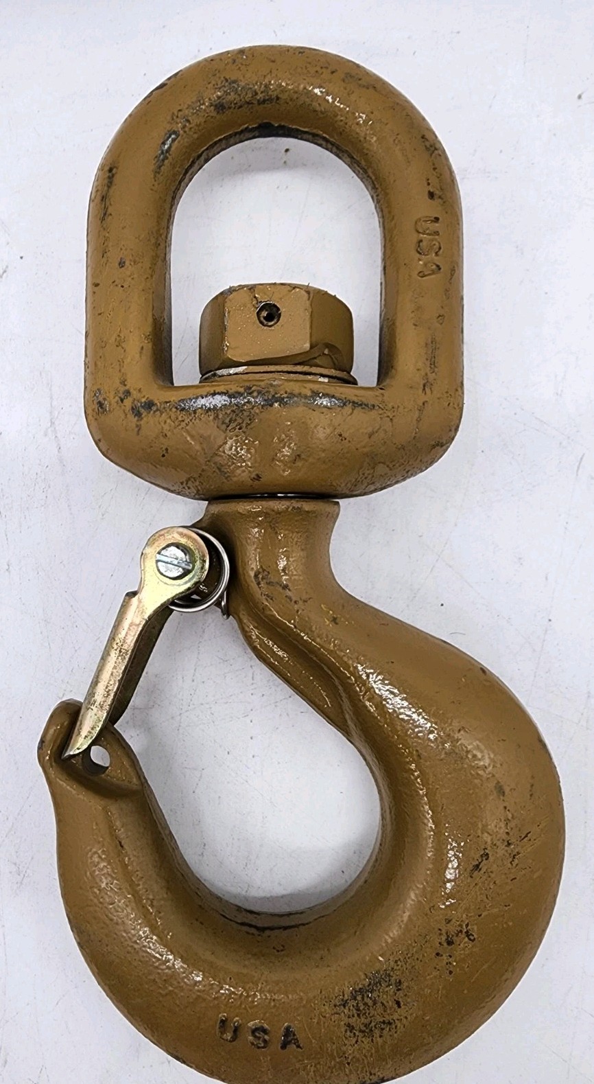 Crosby 5YB 4.5 Ton Swivel Eye Hoist Hook w/Latch Forged USA WLL 4.5T