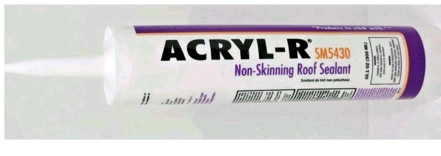 ACRYL-R SM5430 CAULK 10.1 OZ WHITE INDUSTRIAL NON-SKINNING ROOF SEALANT