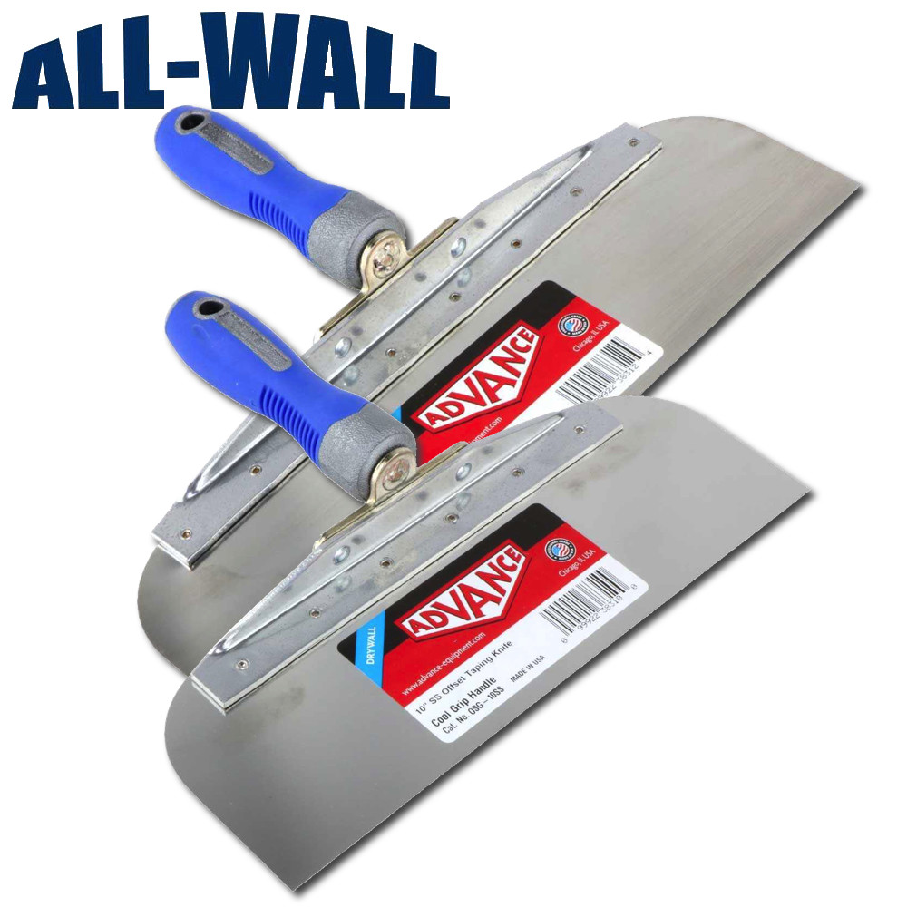 Advance Drywall Offset Taping Knife 10″ & 12″ Stainless Steel Finishing Knives