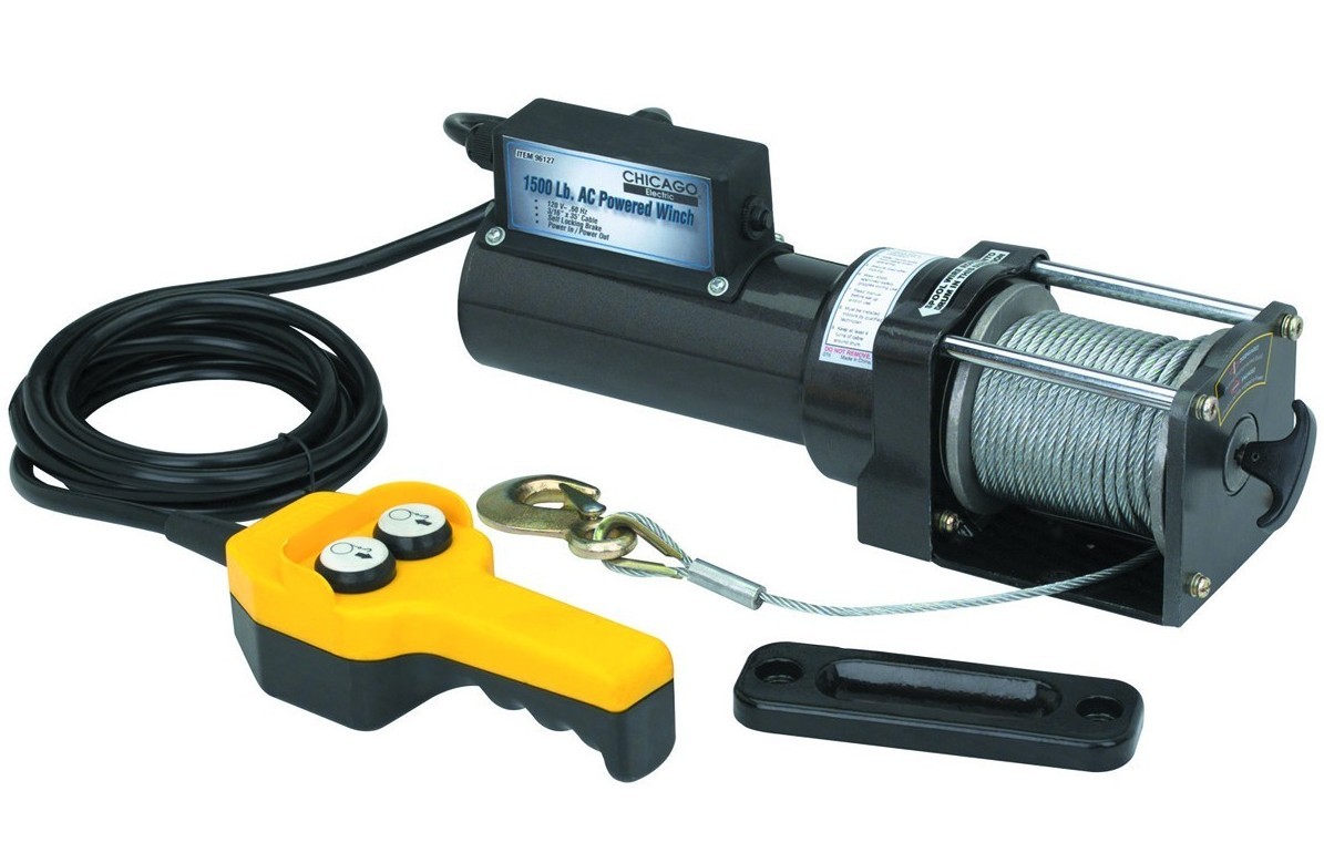 1500 Lb. Capacity 120 Volt AC Electric Winch