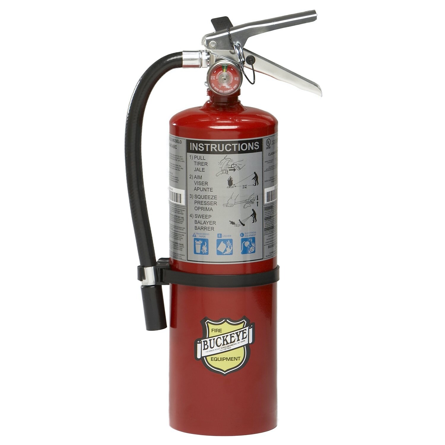🔥🧯New 2024 Certified Buckeye 5lb ABC Fire Extinguisher 3A-40BC Sign/Bracket