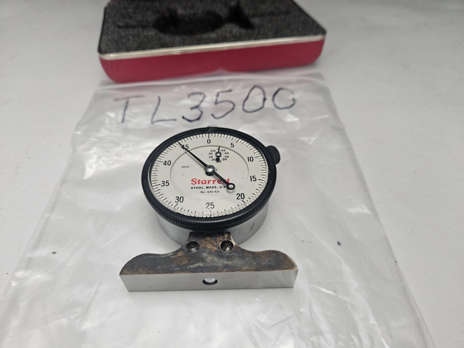 STARRETT #640-431 .0005″ DIAL DEPTH GAGE 0-.500″ USA (TL3500)