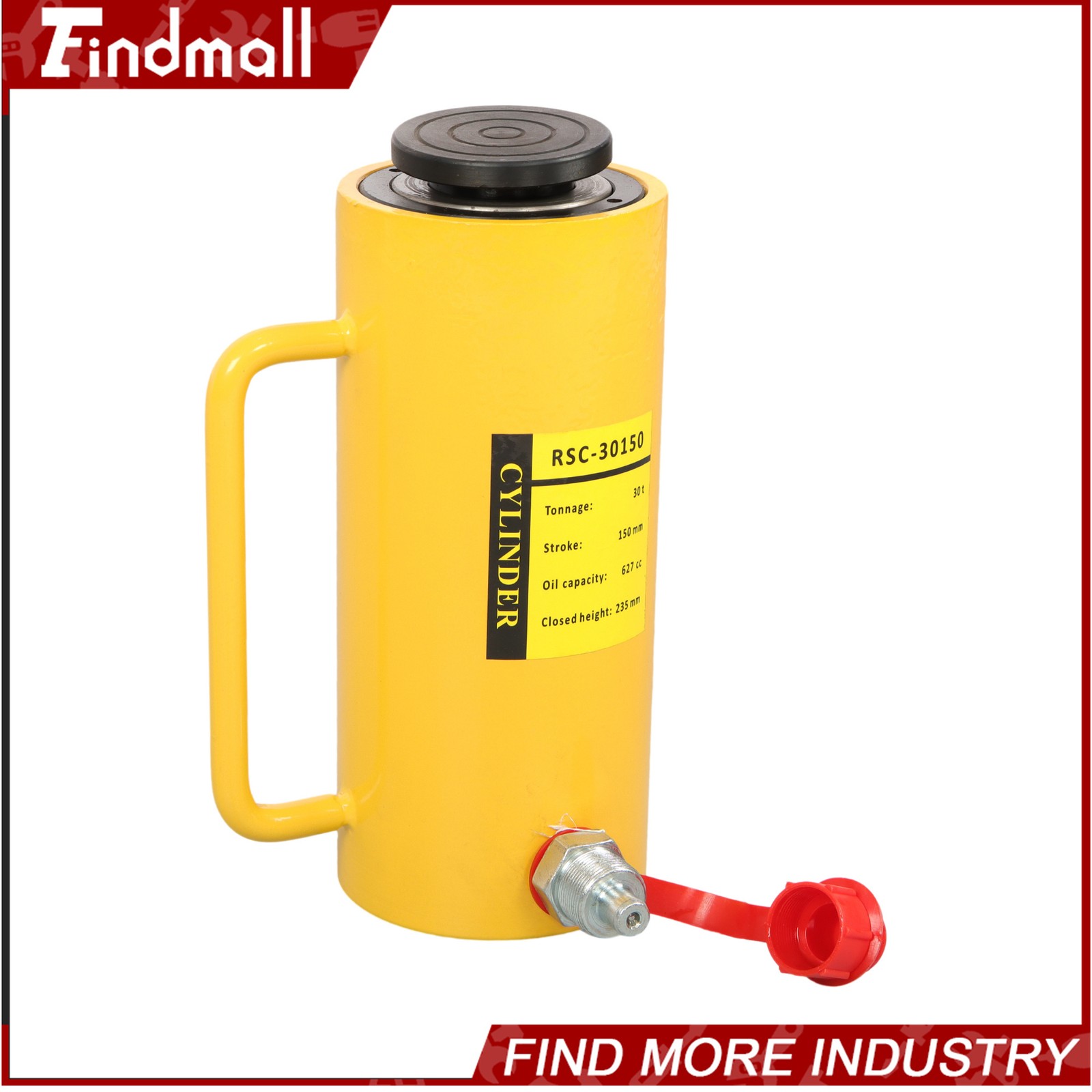 Findmall 30Ton Hydraulic Cylinder Ram Single Acting 6 Inch Stroke Lifting Jack