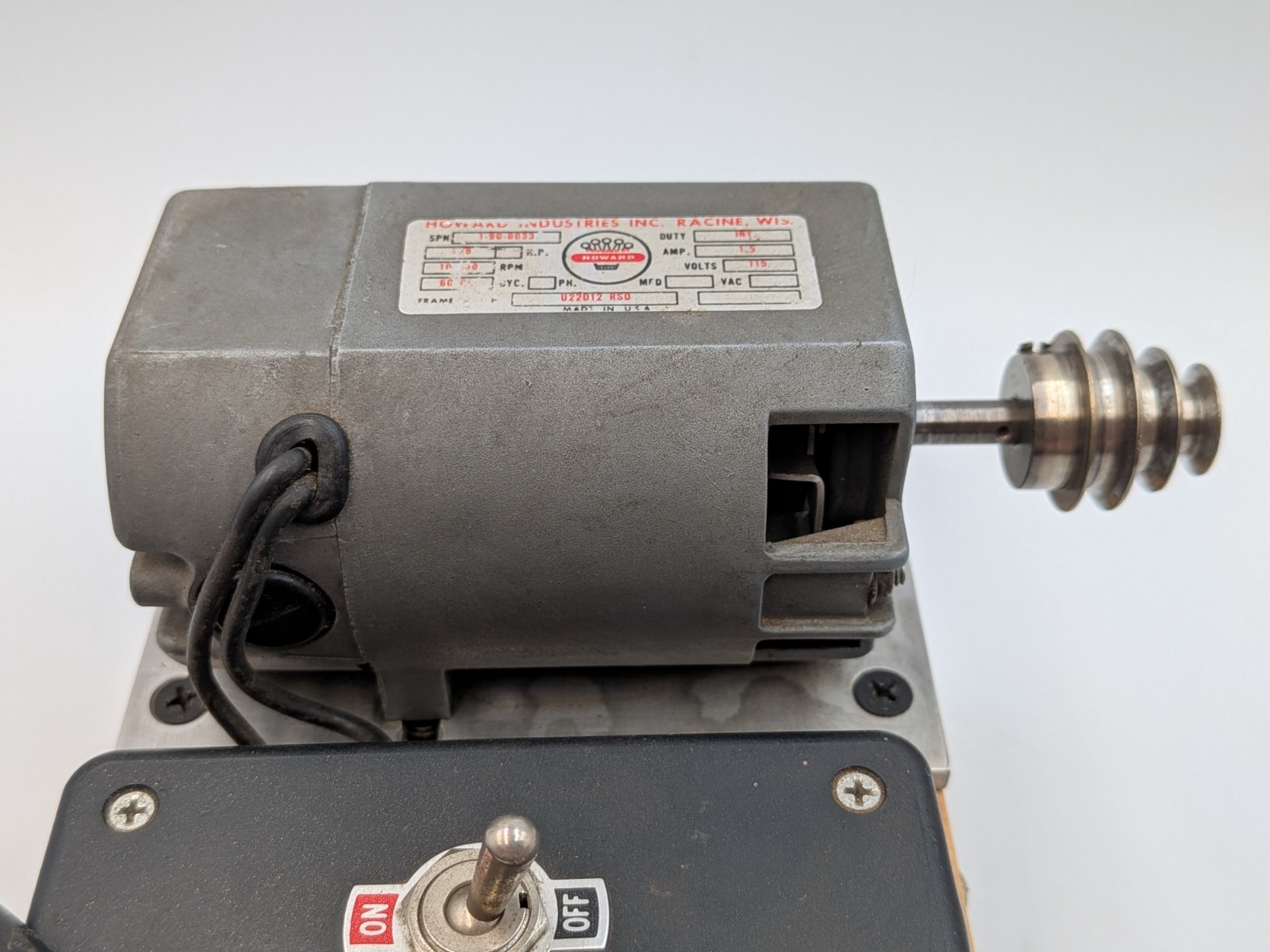 Antique Howard Industries High RPM Electric Motor 1/9 HP 10,000+ RPM 115VAC 1.5A