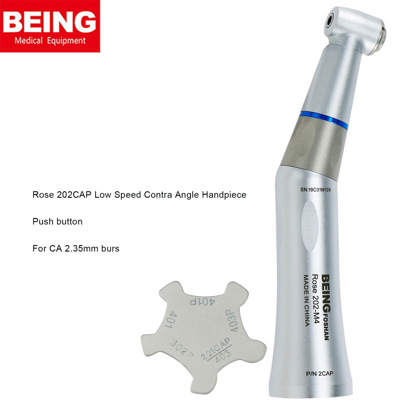 US WAVE Dental Burs Round Latch RA 2.35mm COXO Low Speed Contra Angle Handpiece