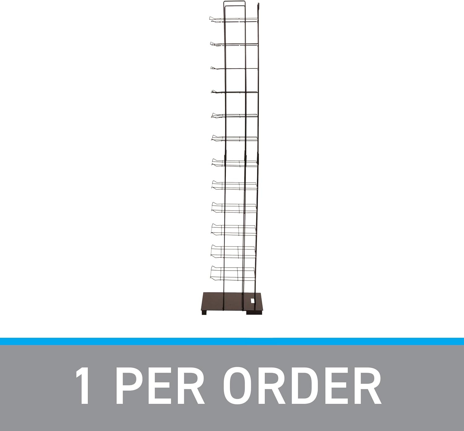 72 Hats Cap Hat Rack 12-Tier Baseball Tower Black Floor Standing Display 78″ H