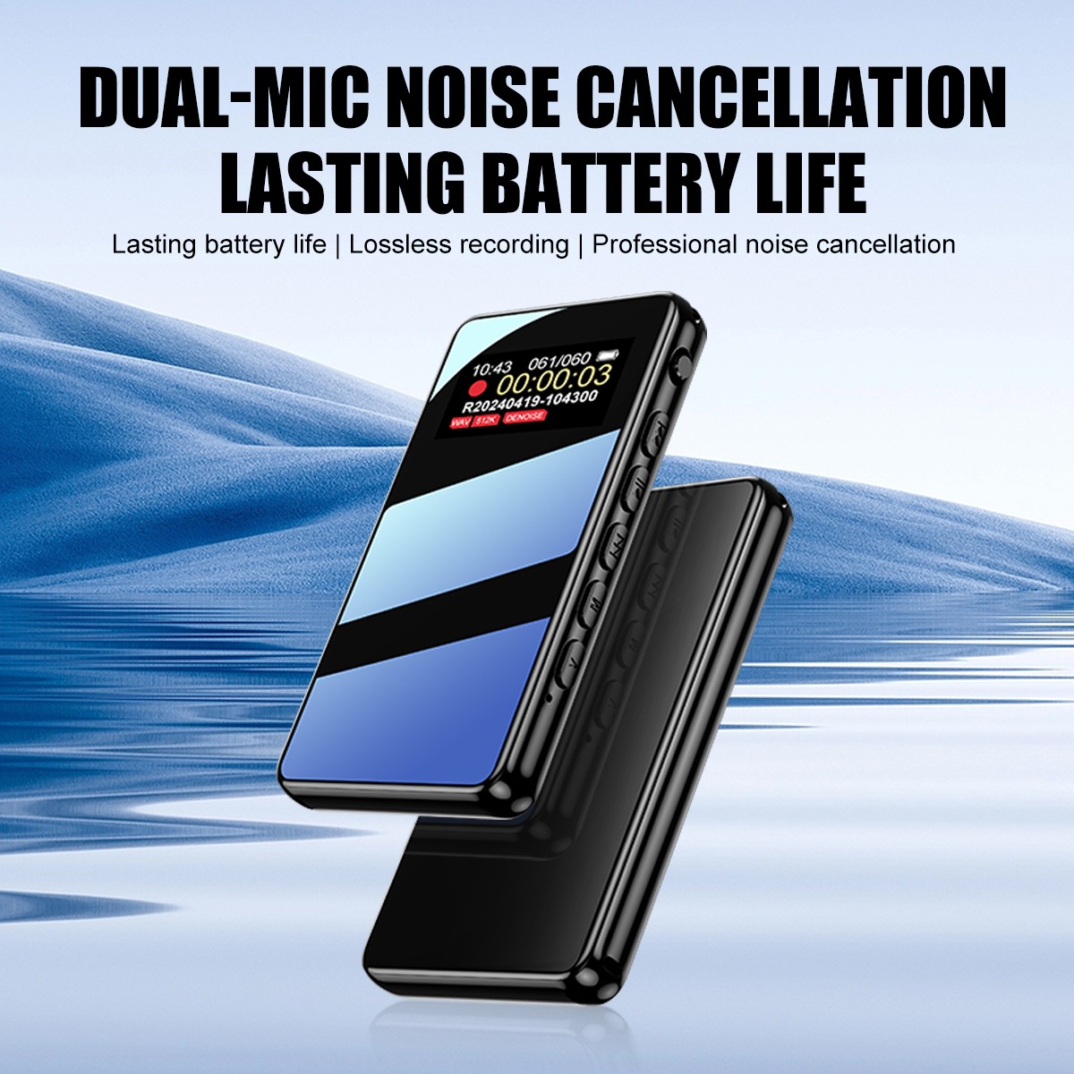 32GB Digital Voice Recorder 1536Kbps HD Voice Activated for Lectures & Meetings