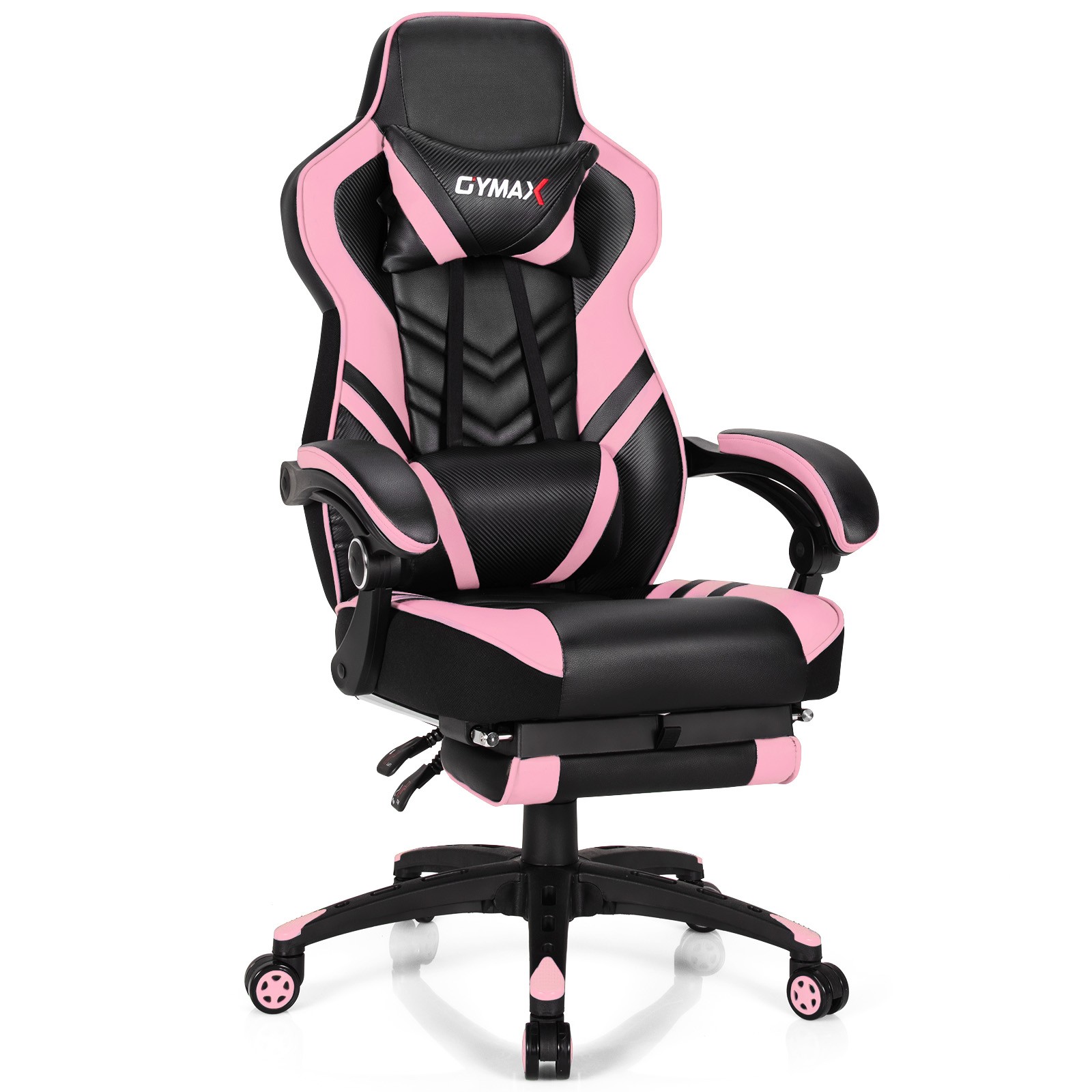 Costway Gaming Chair Adjustable Swivel Office Computer Desk Chair w/Footrest