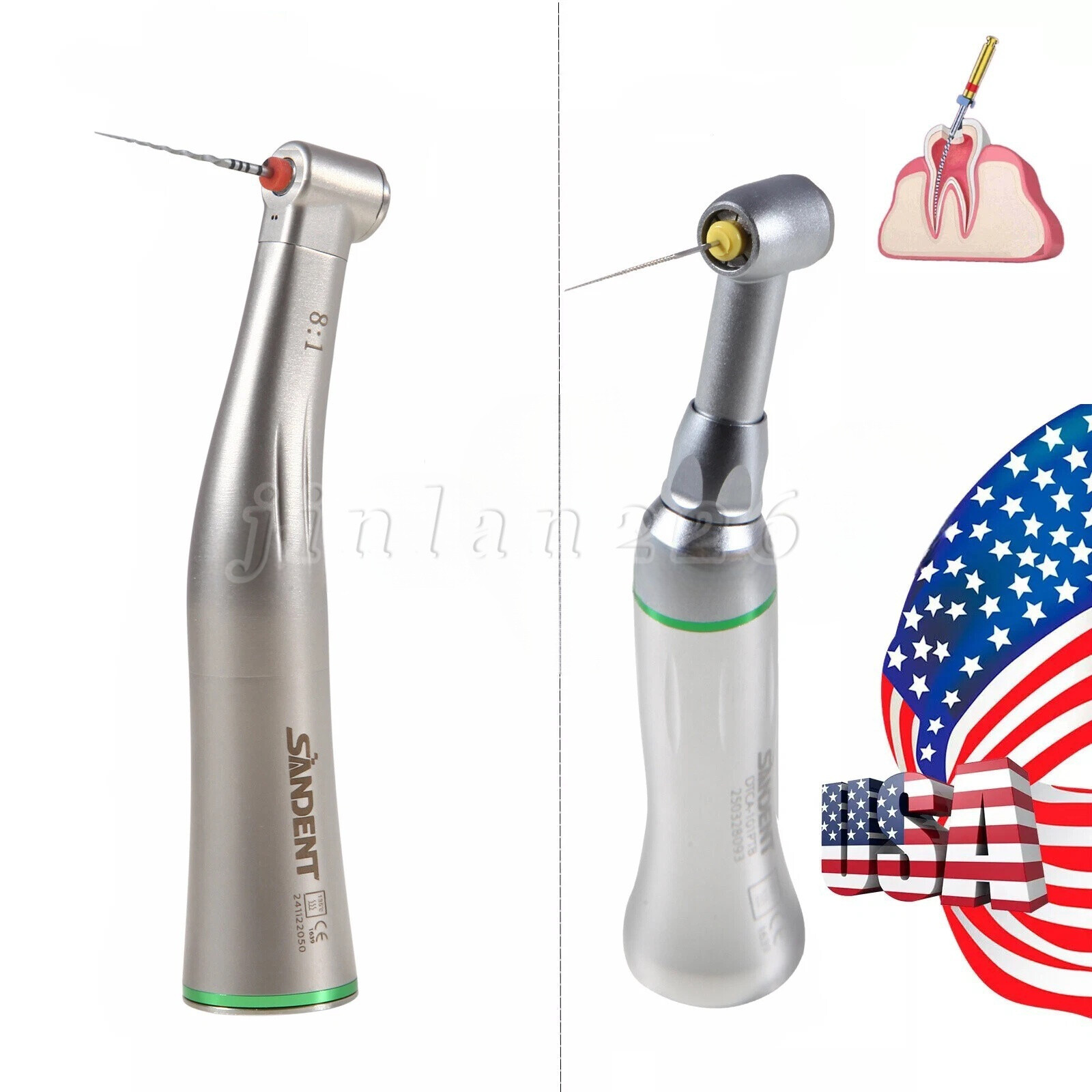 Dental Endo Handpiece 8:1 Contra Angle 10:1 Reciprocating Fits Dentsply