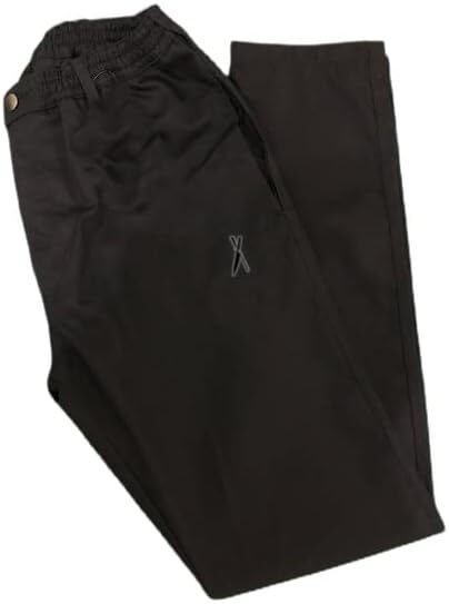 The Vocal Chef Company, Tapered, Fitted Chef Trousers, Slim Leg, Black.