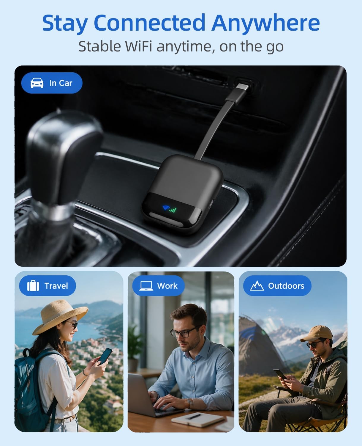 ST2 Mobile Hotspot – 4G Ultra Portable WiFi for Travel in 120+ Countries,USB …