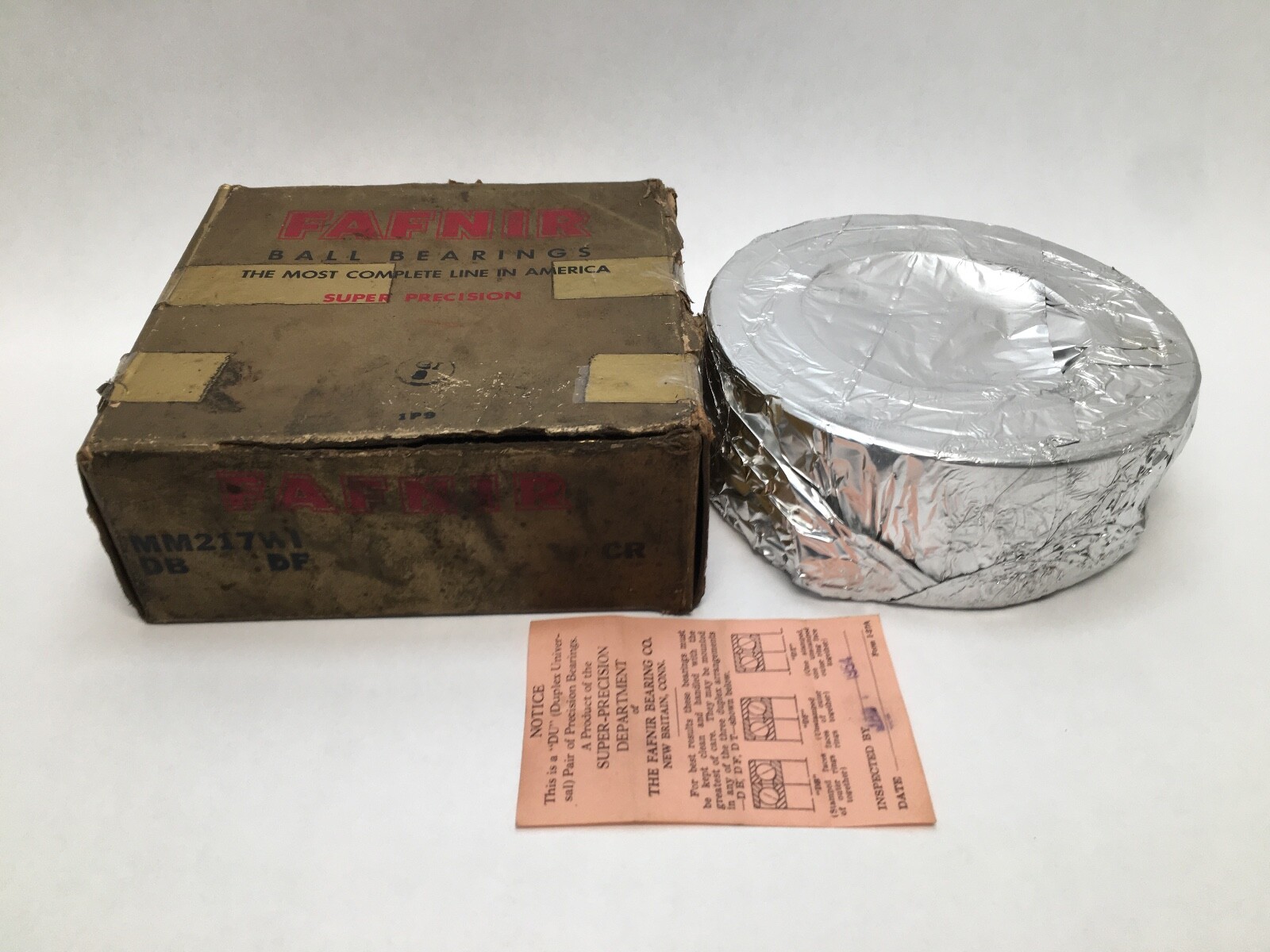 Fafnir MM217WIDB Angular Bearing 85x150x28 mm 7217 MM-217-WI-CR-DB/DF USA
