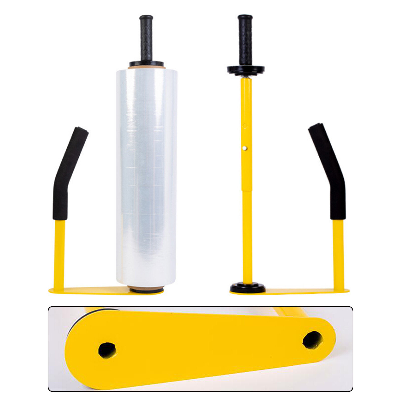 Stretch Film Dispenser Machine Pallet Wrap Dispenser Shrink Wrap Tool W/ Handle