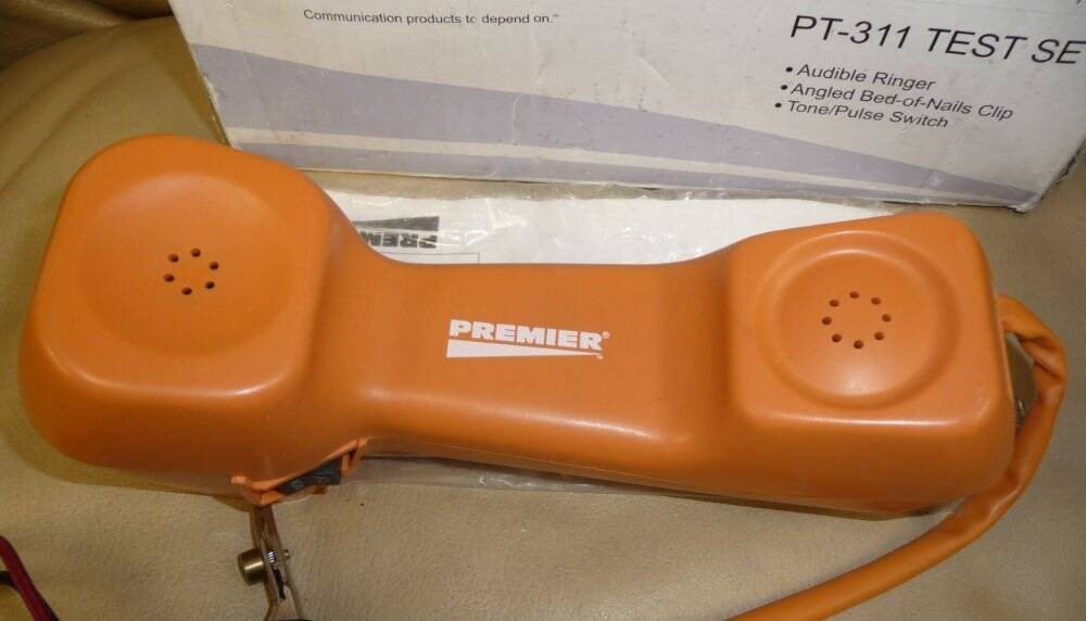 Premier PT-311 Phone Lineman Phone Line Tester Butt Set Used Excellent