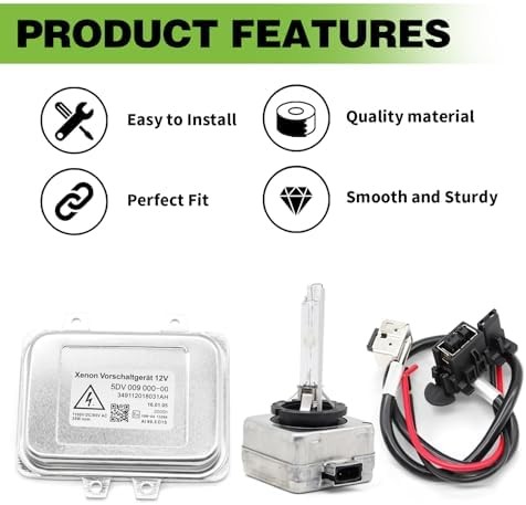 Xenon Headlight Ballast Control Unit Module w/Bulb Igniter 5DV 009 000-00 Compat