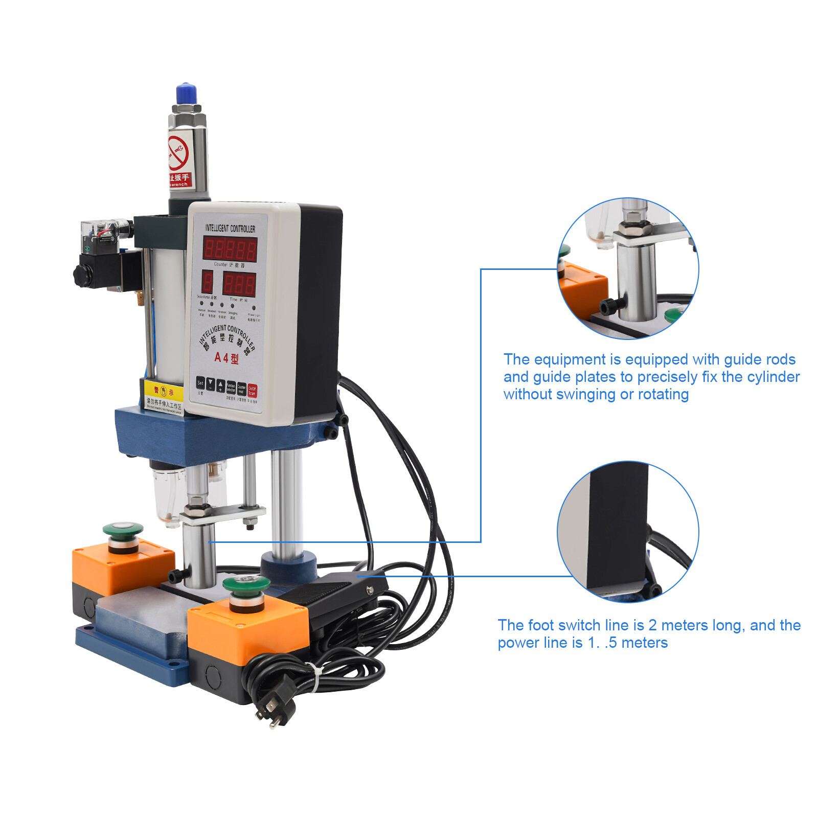 440lb Adjustable Pneumatic Punch Press Machine With Microcomputer Control