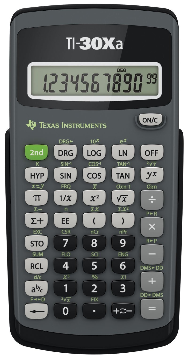 Texas Instruments TI-30Xa Scientific Calculator Pack of 1, Gray