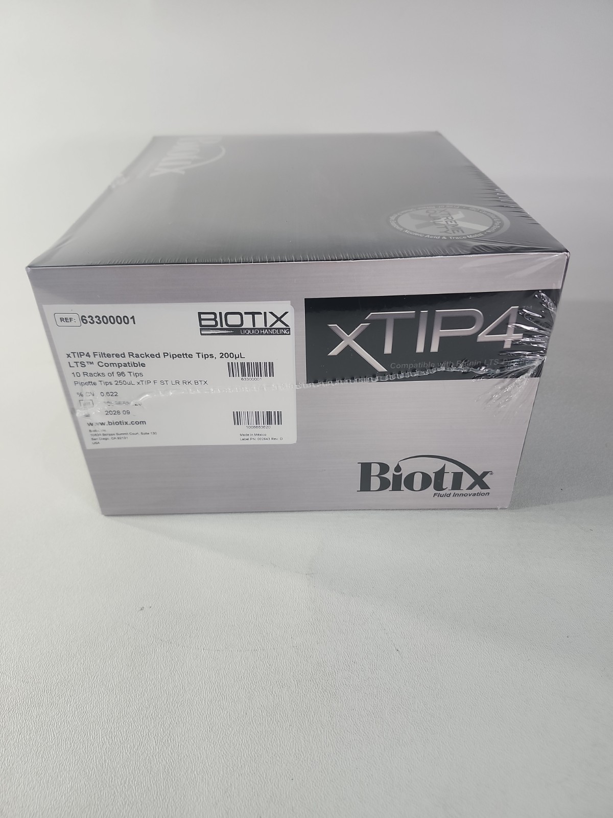 Biotix 63300001 Rainin LTS xTIP4 Filtered Pipette Tips 200uL New EXP: 09/2028