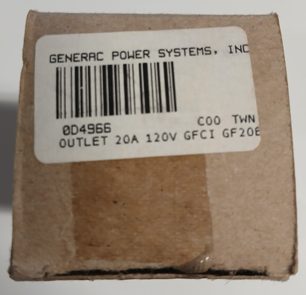 GENERAC 0D4966 20A 120V GFCI GF20BK