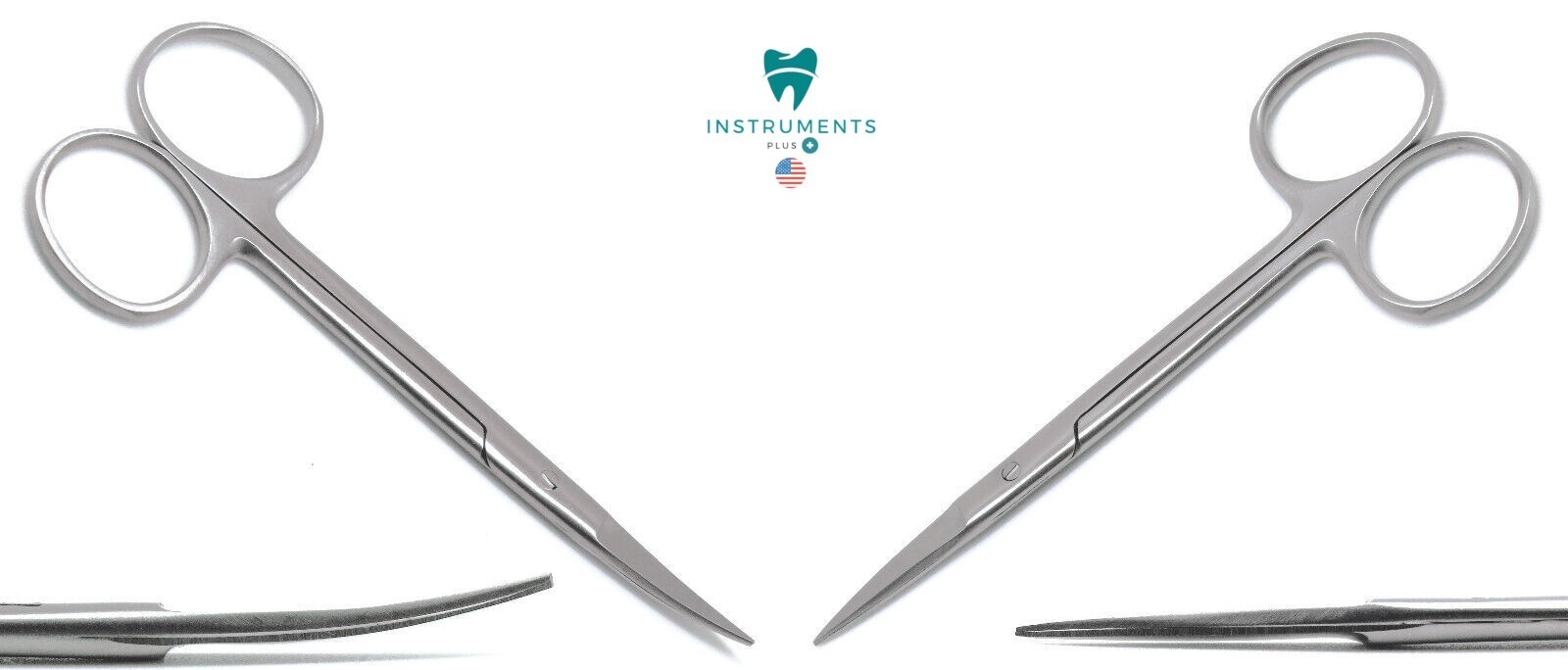 2 pcs Iris Scissor 4.5″ Curved and Straight O.R. Grade Surgical Instrument