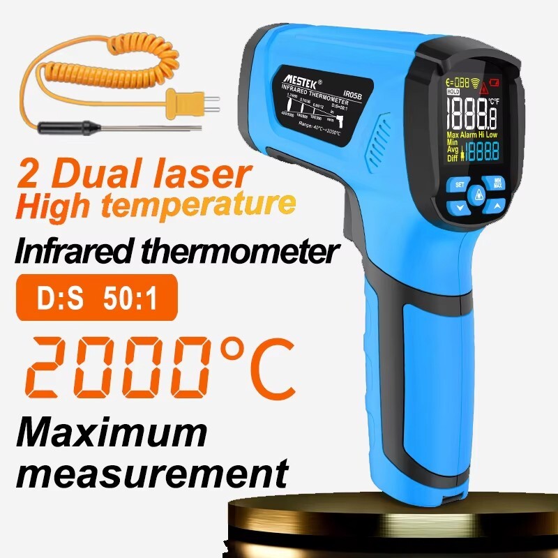 IR05B Digital Infrared Thermometer -40-2000℃ High Temparature Meter 50:1 D:S