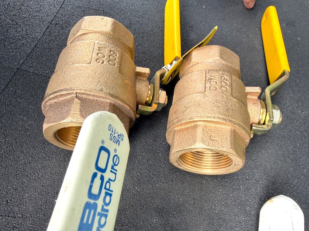 LOT(4) Nibco & MV 1-1/4″ NPT Bronze Ball Valves HydraPure NL951XB T-585-80-LF +