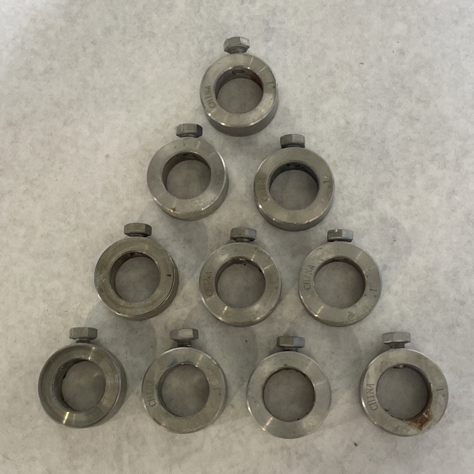 1″ ID Shaft Collar Stainless Steel with Set Screw Lot of Ten (10)