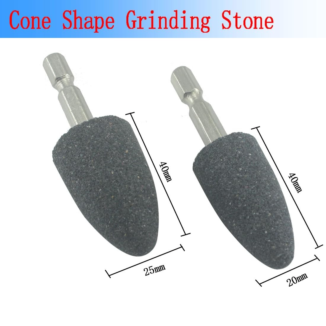 Luo ke 6 Pcs Rotary Grinding Stone, 1/4» Hex Shank Abrasive 6 millimeters