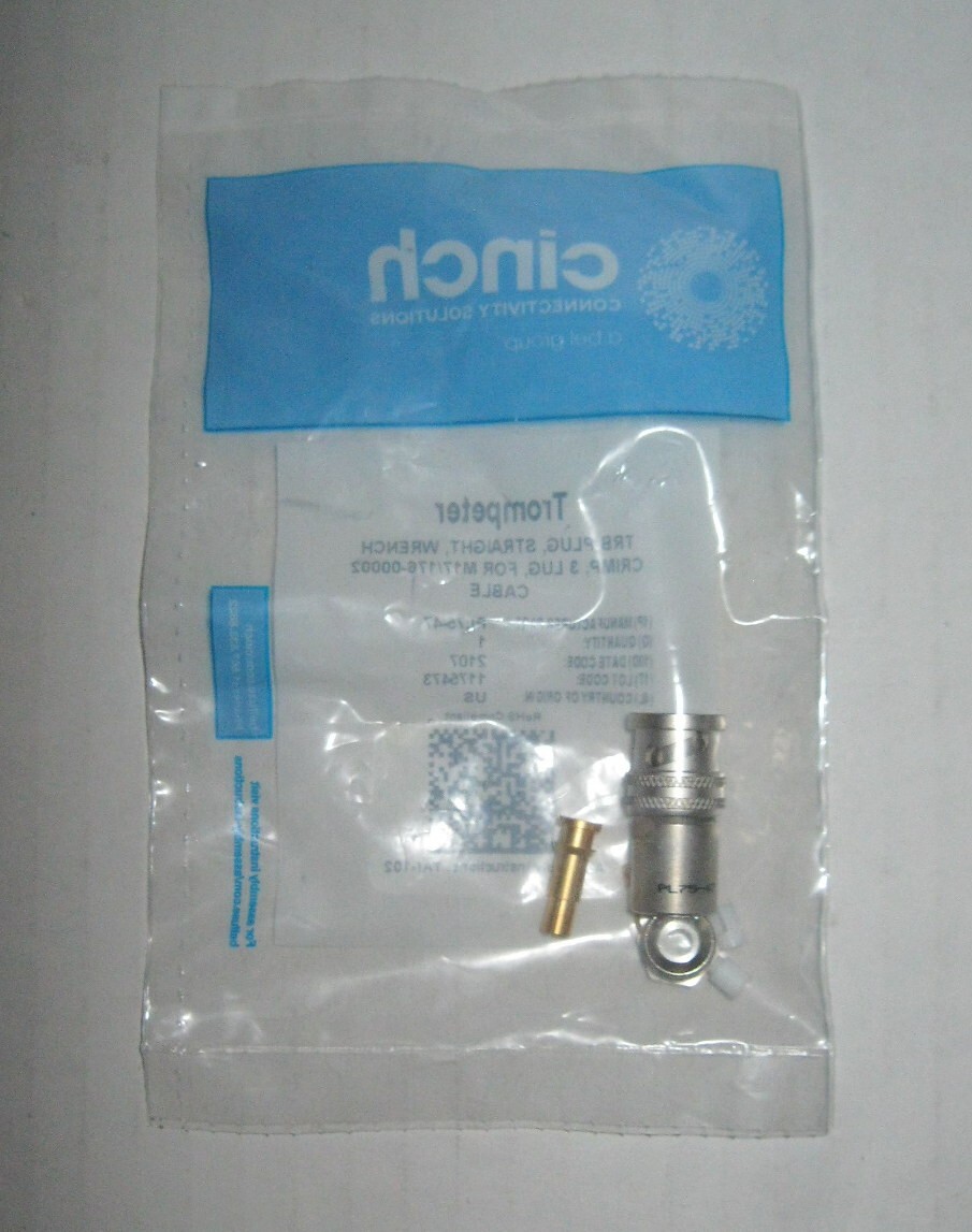 Cinch Connectivity Solutions Trompeter PL75-47 TRB Plug Straight Wrench Crimp