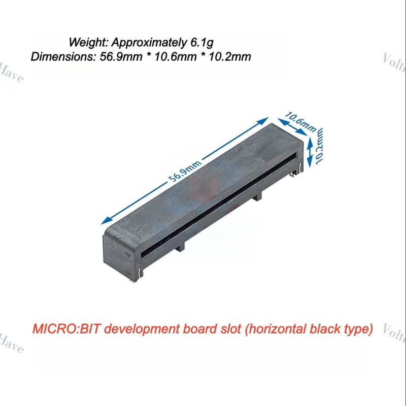 MICRO:BIT Development Board Slot Horizontal Style Black Color 50 Pieces Per Pack