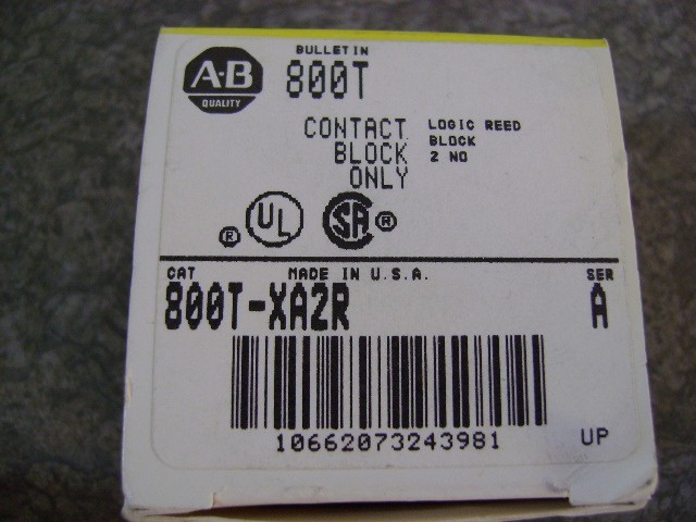 Allen Bradley 800T-XA2R Logic Reed Contact Block 2 NO 800TXAR2 AB NEW FREE SHIP