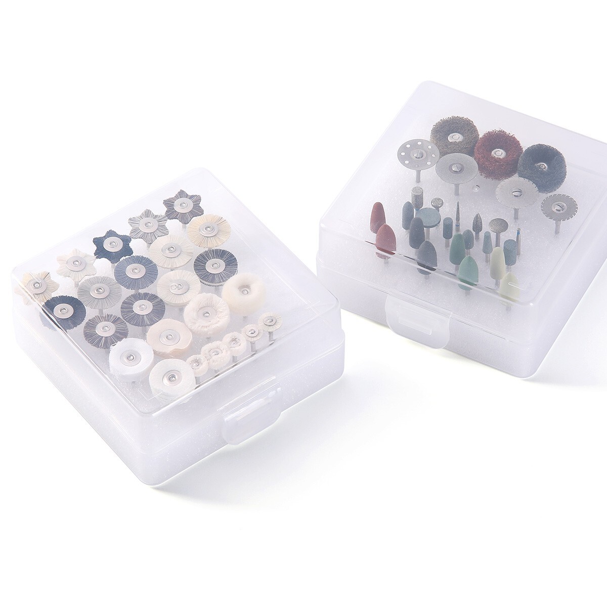 51pcs Dental Diamond Burs Discs Silicon Felt Wheel Polishing Brushs HP Polishers