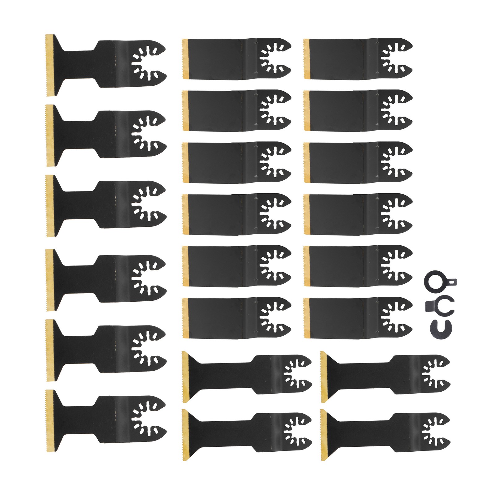 Titanium Oscillating Saw Blades Kit 22 PCS Multitool Cutting Blades for Metal