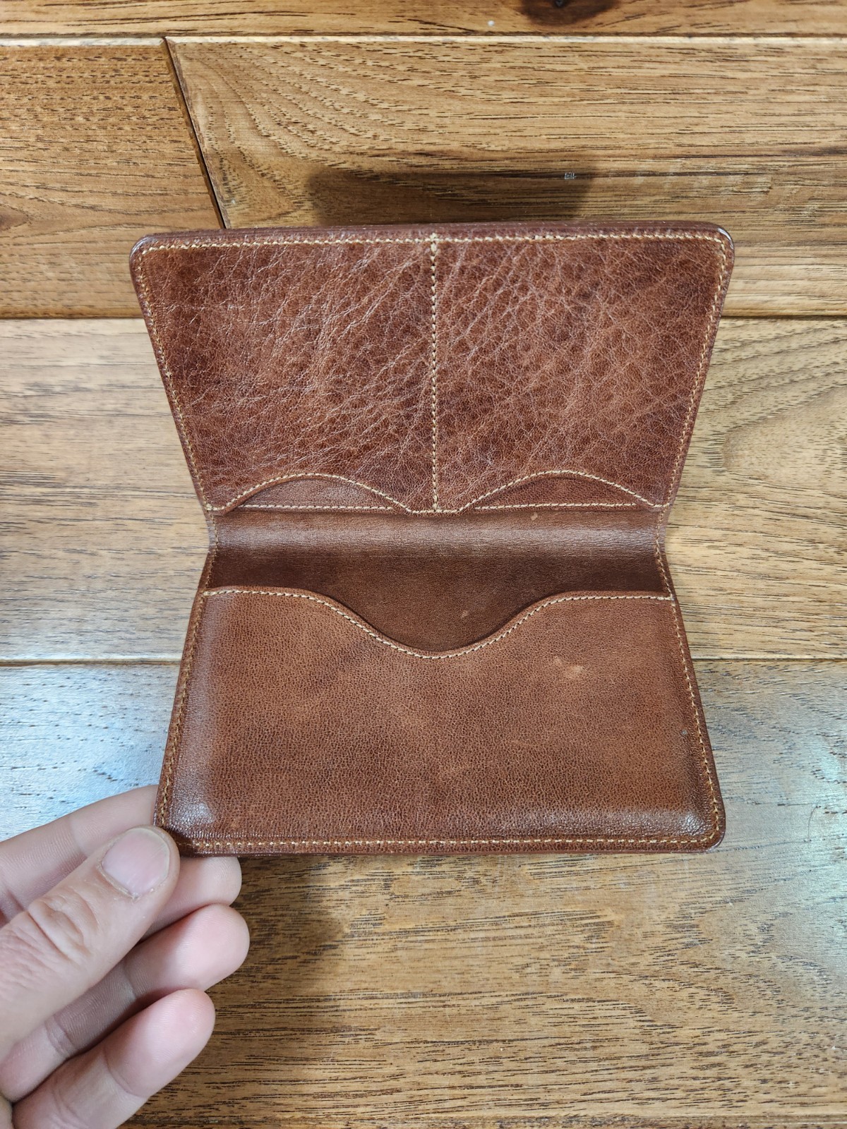 Colonel Littleton No. 27 Brown Leather Passport Wallet