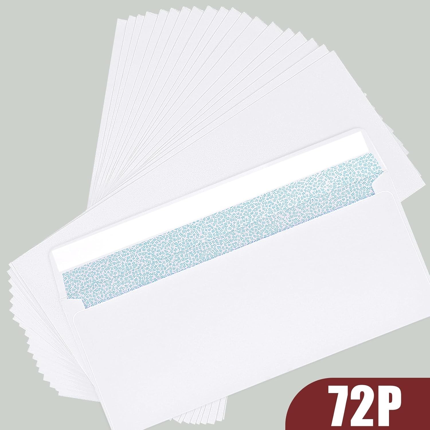 No.10 Self-Adhesive Envelopes – 72 Count Bulk Pack for Secure Document Shipping