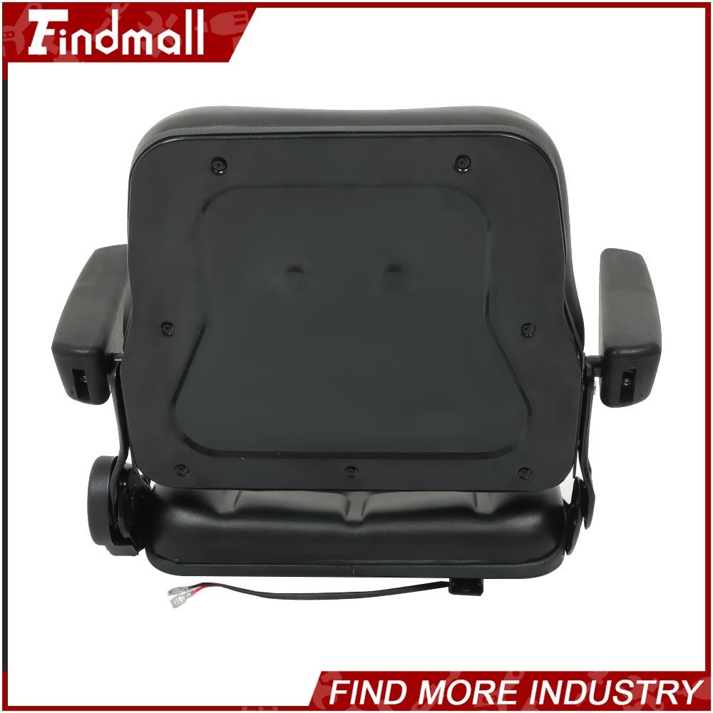 Findmall Universal Forklift Seat Tractor Seat Adjustable Back Seatbelt Armrests