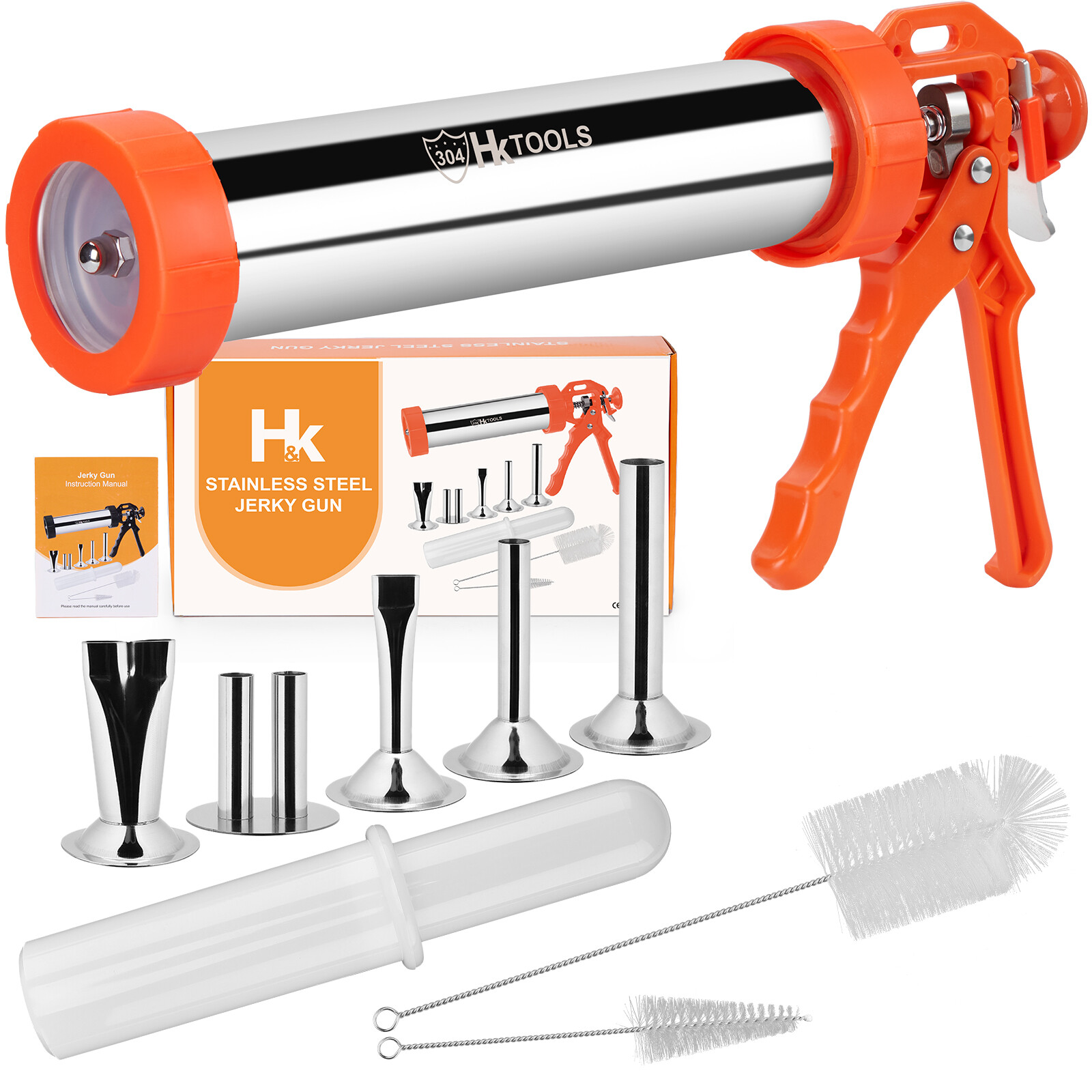 Extra Large Jerky Gun Kits 2.5 Pound Stainless Steel Sausage Making Gun